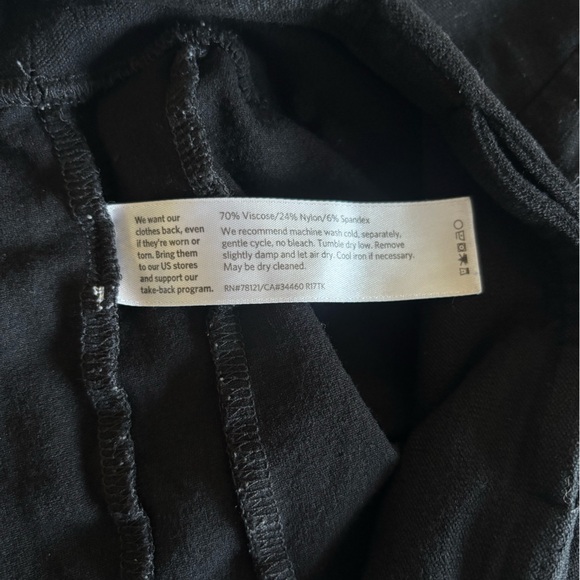 Eileen Fisher Wide Leg Classic Black Pants Leggings Size 3X Relaxed Fit - Picture 11 of 12